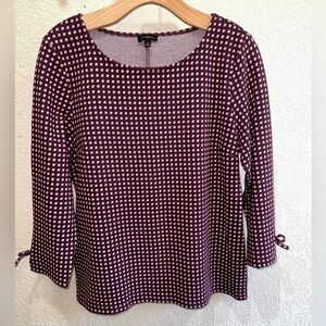 2 for $26 Talbots Ponte Knit Pullover Top Blouse Bows Size Medium